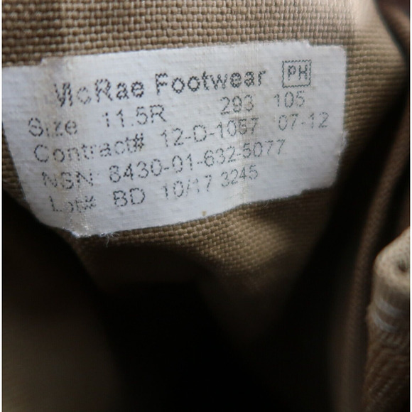 McRae Boots Mens 11.5 Combat Military Hot Weather Tactical Leather Vibram Brown - Picture 15 of 16
